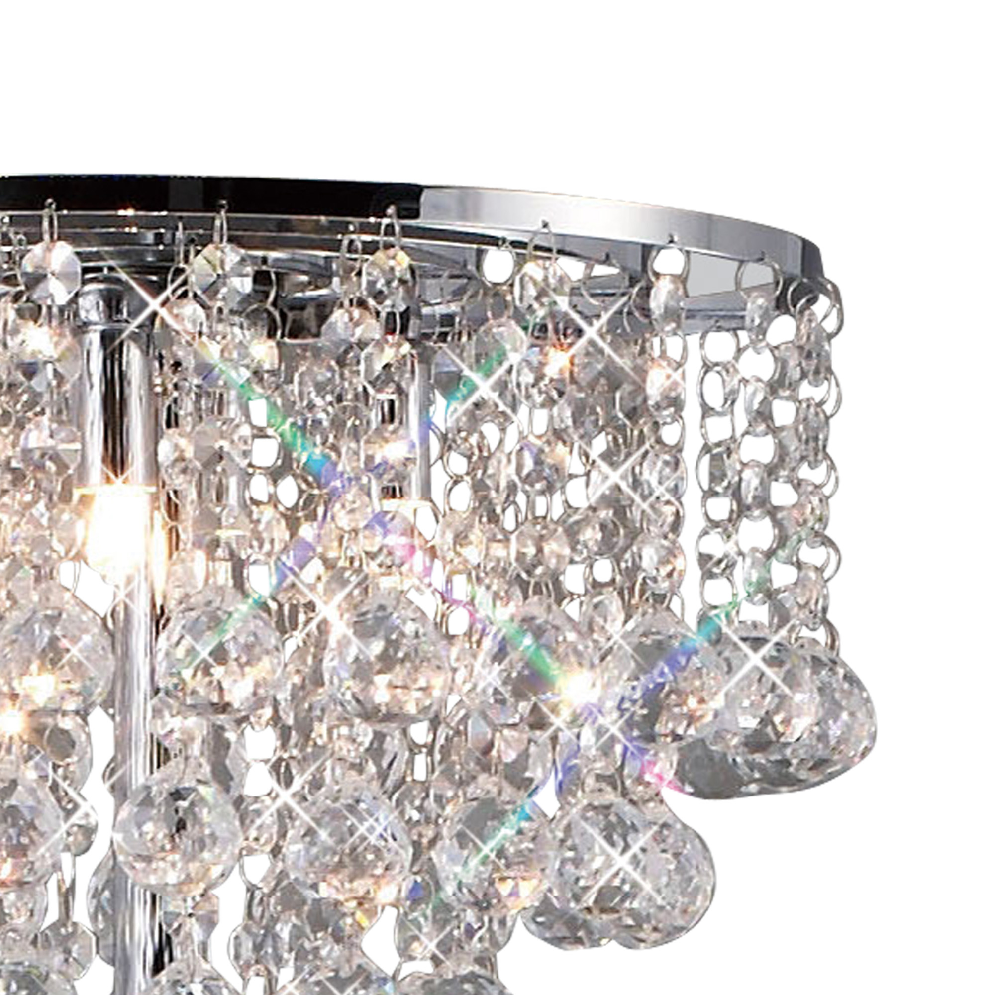 Atla Polished Chrome Crystal Floor Lamps Diyas Designer Floor Lamps 